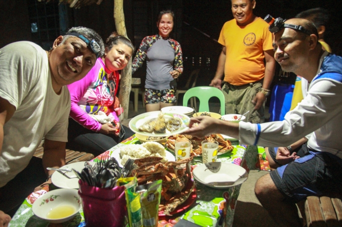 Our dinner with Mang Fernando (in orange)