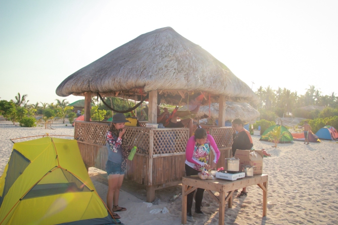 Our campsite in Sombrero Island